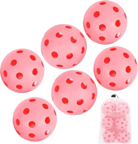 Pickleball Sports Indoor Court Pickleball Balls 6-Pack 26 Holes Set in Saudi Arabia