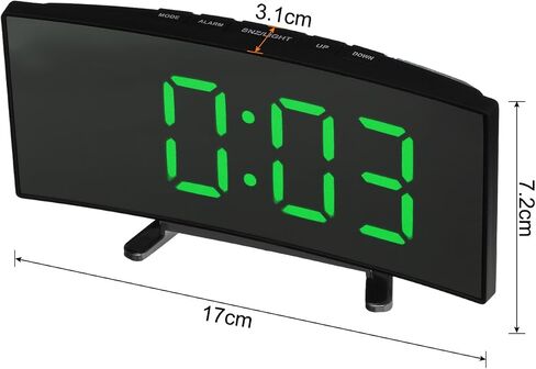 uxcell Alarm Clock with Green Digits, Digital Alarm Clocks for Bedrooms with USB Charging Port, Adjustable Volume, Dimmable, Snooze, 12/24H Extra Loud Alarm Clock for Adults Teenagers in Saudi Arabia