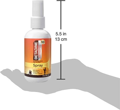 Betadine First Aid Spray 3 Ounce Bottle Povidone Iodine Antiseptic with No-Sting Promise, Pack of 3 in Kuwait
