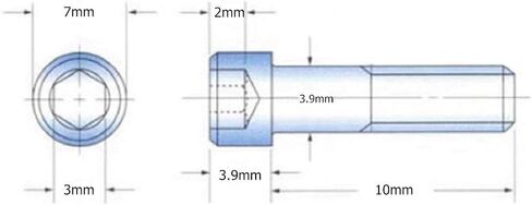50pcs M4 Screws Hexagon Bolts Head Cap Screws 12.9 Grade Allen Screws Cup Head Hex Socket Gold (10mm) in Saudi Arabia