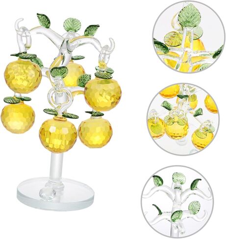 HOMSFOU 1 مجموعة كريستال شجرة التفاح الكريستال والزجاج تمثال Suncatcher خمر زجاجات العطور الطاقة الإيجابية الزجاج المنفوخ الفن تمثال رمضان الحلي لشجرة كريستال شجرة شجرة الكرز 3D in Saudi Arabia