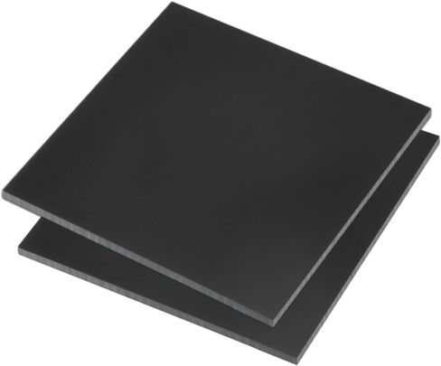 2pcs 6 x 6 Inch UHMW Polyethylene Sheets, 1/8 Inch Thick Ultra High Molecular Weight Black Plastic Sheet [for Home, Industrial] in Saudi Arabia