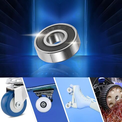 ACROPIX 695-2RS Bearings Double Rubber Sealed Deep Groove Ball Bearings 5x13x4mm Silver Tone - Pack of 2 in Saudi Arabia