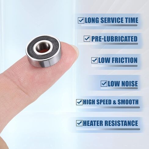 ACROPIX 695-2RS Bearings Double Rubber Sealed Deep Groove Ball Bearings 5x13x4mm Silver Tone - Pack of 2 in Saudi Arabia