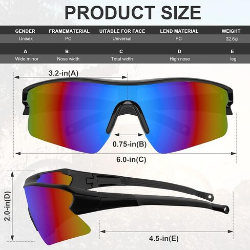 Safety Glasses Goggles for Men, Anti Scratch ANSI z87+ Compliant UV Protection Protective Eyewear Rubber Non-slip Leg in Saudi Arabia