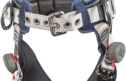 DBI-Sala 3M 1112536 DBI-SALA ExoFit STRATA، حلقات على شكل حرف D من الألومنيوم الخلفي/الجانبي، أبازيم QC ثلاثية القفل مع وسادة/حزام مخيط في الورك، متوسط، أزرق/رمادي in Saudi Arabia