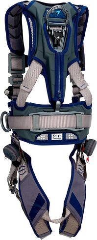 DBI-Sala 3M 1112536 DBI-SALA ExoFit STRATA، حلقات على شكل حرف D من الألومنيوم الخلفي/الجانبي، أبازيم QC ثلاثية القفل مع وسادة/حزام مخيط في الورك، متوسط، أزرق/رمادي in Saudi Arabia