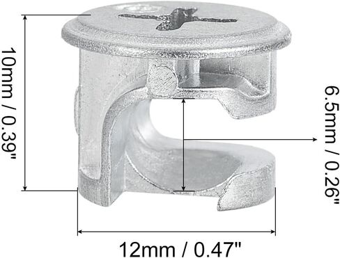 Cam Lock Nut for Furniture, 8pcs 12x10mm Joint Connector Locking Nuts Furniture Connecting Cam Fittings in Saudi Arabia