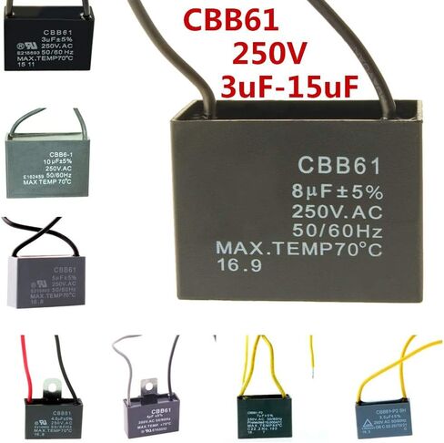 CBB61 3UF 250VAC 50/60 هرتز مكثف مروحة السقف 2 أسلاك in Kuwait