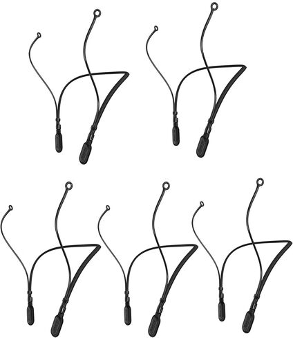 HALLEAST 5 Pack Earplugs Cord, Anti-Lost Earplug Lanyard Neckband, Safety Connector Strap, Black in Saudi Arabia