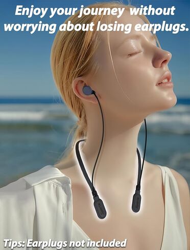 HALLEAST 5 Pack Earplugs Cord, Anti-Lost Earplug Lanyard Neckband, Safety Connector Strap, Black in Saudi Arabia