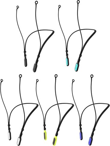 HALLEAST 5 Pack Earplugs Cord, Anti-Lost Earplug Lanyard Neckband, Safety Connector Strap, Black in Saudi Arabia