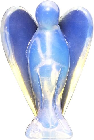 Mina Heal Set of 3 Pocket Guardian Angel Figurines Made of Rose Quartz Gemstone Crystal in Kuwait