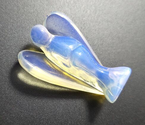 Mina Heal Set of 3 Pocket Guardian Angel Figurines Made of Rose Quartz Gemstone Crystal in Kuwait