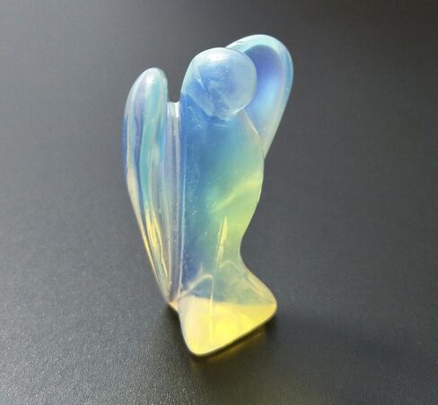 Mina Heal Set of 3 Pocket Guardian Angel Figurines Made of Rose Quartz Gemstone Crystal in Kuwait