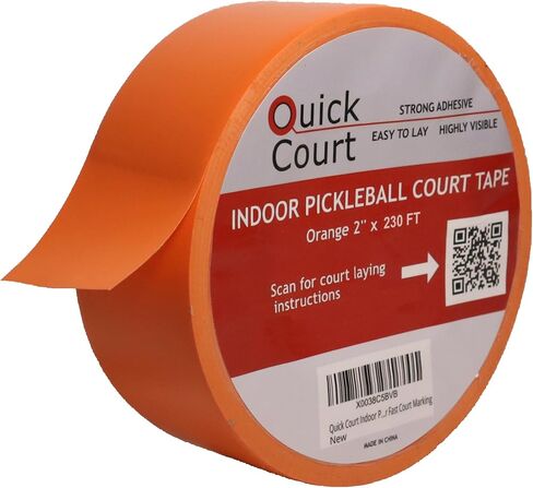 Indoor Pickleball Court Marking Tape, The Complete Pickleball Court Marking Kit - 2'' x 230FT, Pickleball Court Tape with Instructions Included for Fast Court Marking in Saudi Arabia