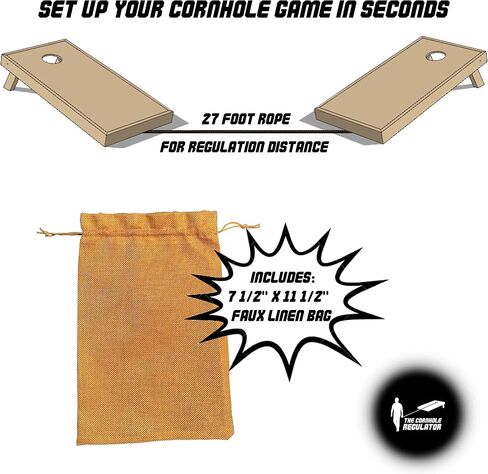 Cornhole Quik-Toss | Cornhole Game Measuring Device | Accessories for Corn Hole Boards (Regulation 27-Foot Distance) in Saudi Arabia