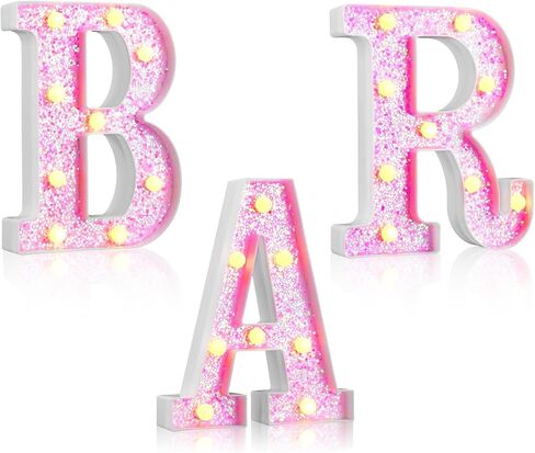 3 Pieces Light up Bar Sign Bar Letters Lighted Illuminated Bar LED Signs Bar Letters with Lights Marquee Letter Sign Lights Battery Operated Bar Sign Light Accessories Party Birthday Wedding in Saudi Arabia
