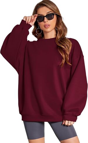 Cloud Oversized Sweatshirt For Women Crewneck Pullover 2024 Fall Fashion Clothes Crew Neck Hoodies Sweaters in Kuwait