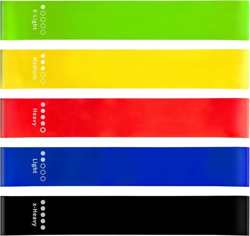 أربطة مقاومة، أربطة تمرين، مجموعة أربطة مقاومة طويلة للتمرين، 5 مجموعات من أربطة التمدد لليوجا، تدريب القوة in Kuwait