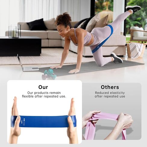 أربطة مقاومة، أربطة تمرين، مجموعة أربطة مقاومة طويلة للتمرين، 5 مجموعات من أربطة التمدد لليوجا، تدريب القوة in Kuwait