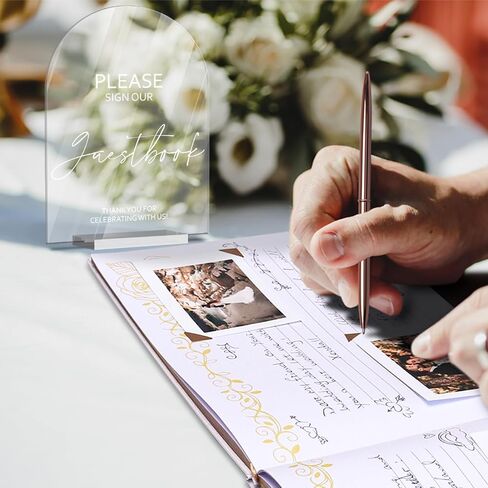 Vienrose 2pcs Acrylic Wedding Signs for Ceremony and Reception 5x7 Inch Wedding Signage Wedding Decor for Wedding Party Ceremony, Wedding Guest Book Signs, Card and Gifts Signs in Saudi Arabia