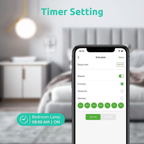 VOCOlinc Homekit Smart Plug يعمل مع Alexa، Apple Home، Google Assistant، قابس WiFi الذكي الذي يعمل مع Alexa، منفذ مؤقت كهربائي يدعم Siri، لا يتطلب محور، 15 أمبير، 2.4 جيجا هرتز، 110～120 فولت 4 حزم in Saudi Arabia