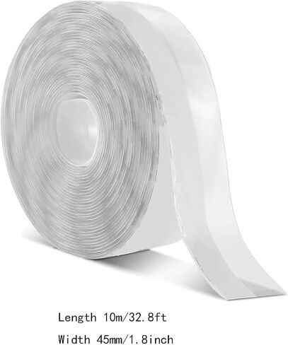 Door Weather Stripping, Door Seal Strip, 32.8 Feet X 1Inch Door Strip Bottom, Window Windproof Sticker, Silicone Sealing Tape for Doors, Windows, Shower, Glass Gaps (Black, 32.8 Feet X 1Inch) in Saudi Arabia