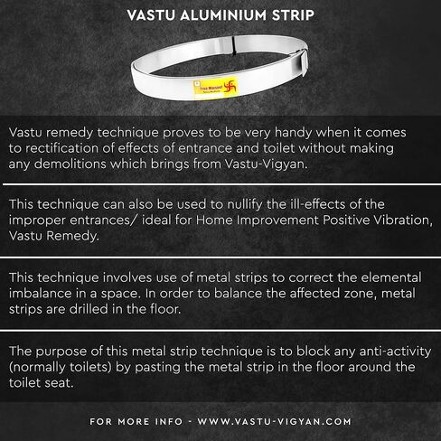 Aluminium 1 MM Strip | 8feet | Width- 1inch | vastu Remedy | Toilet Correction | Strip Remedy | Main Door Entrance | Zone Balancing | MahaVastu Product | Big Strip in Saudi Arabia