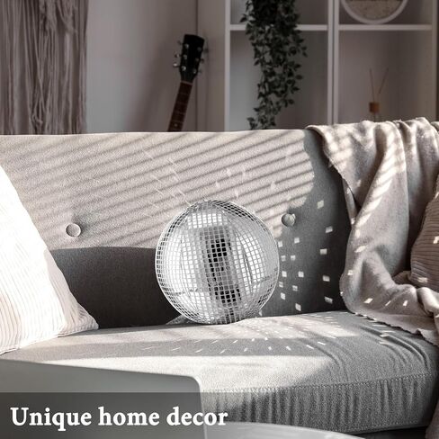2 Pcs Disco Ball Pillows Decorative Throw Pillow Sequin Round Pillow Funky Sphere Pillows for Teen Girls Birthday Gifts Bedroom Living Room Home Decor (Silver,12 Inch) in Saudi Arabia