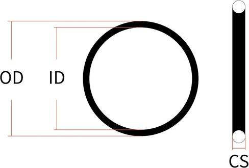 007 O-Ring, Aflas, 80A Durometer, 5/32" ID, 9/32" OD, 1/16" Width, Black (Pack of 100) in Saudi Arabia