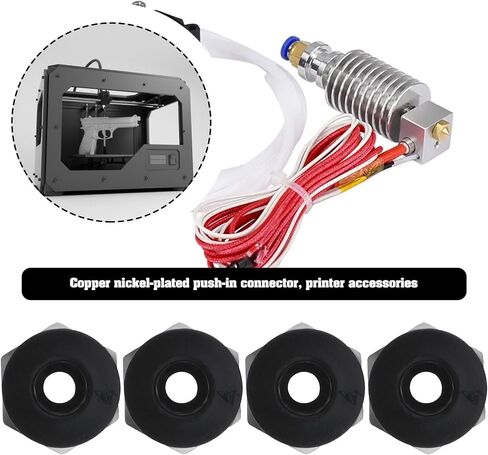 The Lord of the Tools 20PCS PC4-M10 Male Straight Pneumatic PTFE Tube Push In Quick Fitting Connector Compatible with E3D V6 Long-Distance Bowden Extruder 3D Printer in Saudi Arabia
