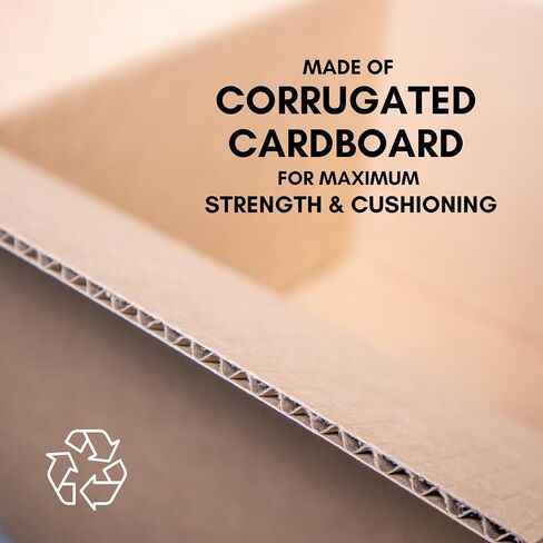 8x6x4 Brown Shipping Boxes 25 Pack | Small Medium Corrugated Cardboard Box Mailers | USA Made Home Storage and Moving Supplies for Packing in Saudi Arabia