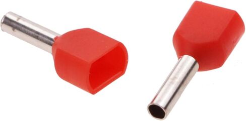 22AWG Dual Barrel Ferrules Terminal, AWG22/0.5mm² Twin Ferrule Connectors Wire Ends Terminals Pins for Car Audio, Electronics, Communication Equipment in Kuwait