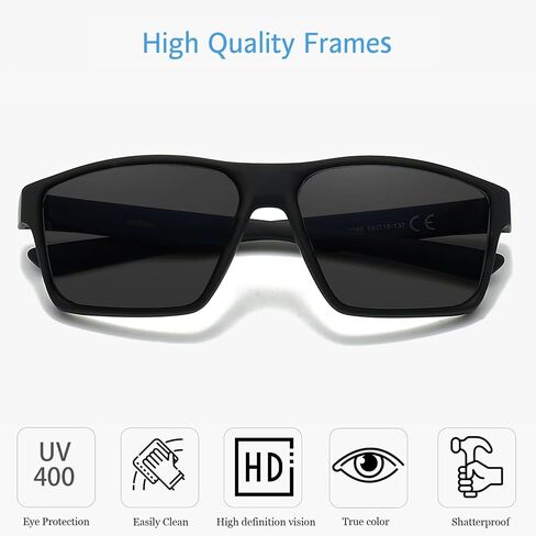 ANRRI Polarized Sports Sunglasses for Men Driving Sunglasses Lightweight Tr90 Frame for Cycling Fishing Running UV400 Protection in Saudi Arabia