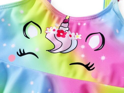 Little Kids Girls Swimsuit 2-Piece Halter Tankini Set Beach Sport Bathing Suit Flying Sleeve Swimwear in Saudi Arabia