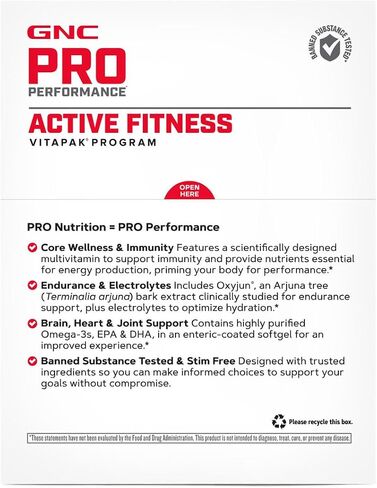 GNC Pro Performance Active Fitness Vitapak Program (30 Servings) in Saudi Arabia