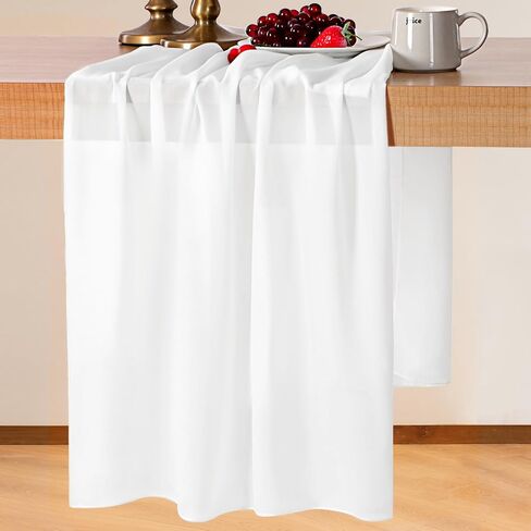 White Chiffon Table Runner,Large Table Runner 10ft Romantic Sheer Table Runner for Wedding Party Bridal Shower Outdoor Decor 28x120 Inch in Saudi Arabia