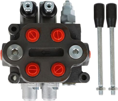 2 Spool 25 GPM Hydraulic Directional Control Valve, 3000 PSI BSPP Ports Double Acting Hydraulic Valve with Joystick in Saudi Arabia