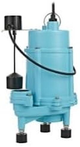 Little Giant 16G-F151-20, 115V, 2958 GPH, 1 HP Automatic Grinder Pump for Sewage and Effluent Systems with Piggyback Tethered Float Switch, Blue, 509810 in Saudi Arabia