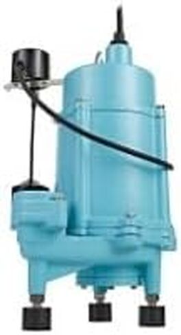 Little Giant 16G-F151-20, 115V, 2958 GPH, 1 HP Automatic Grinder Pump for Sewage and Effluent Systems with Piggyback Tethered Float Switch, Blue, 509810 in Saudi Arabia