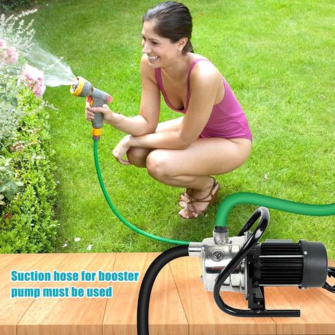 مضخة بئر ضحلة محمولة 1.5 حصان 1210 جيجا في الساعة، مضخة معززة للرش الكهربائي، 120 فولت، مضخة ري تصريف ذاتية التحضير لنافورة العشب، ستانلس ستيل، 120 فولت in Kuwait
