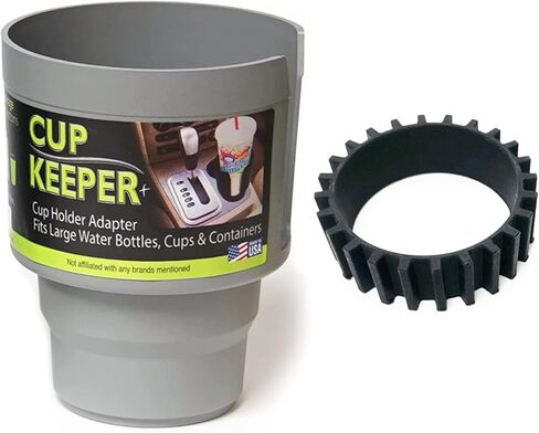 Cup Keeper Plus with Beverage Bands Car Cup Holder Adapter Expands to Hold Larger Beverage Containers up to 3.7" Diameter/Fits 32 oz Flasks & Water Bottles in Saudi Arabia