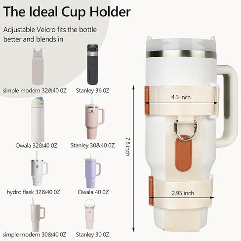 2 Pcs for Bogg Bag Cup Holder for Stanley Large Cups,Adjustable Drink Holder for Bogg Bag Attachment, Water Bottle Accessories for Simply Southern Simple Modern Beach Tote Bag in Saudi Arabia