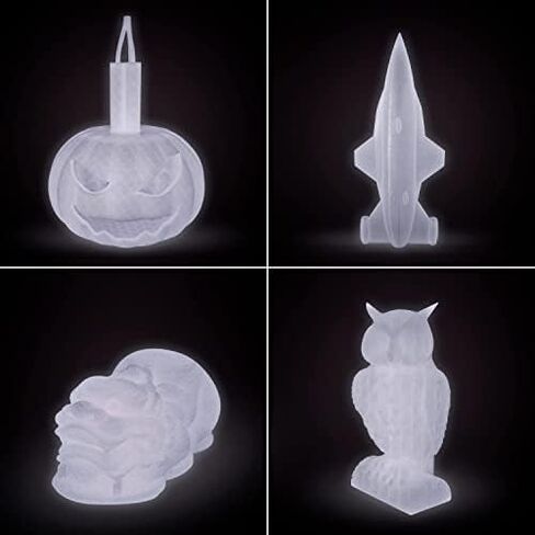 GIANTARM يتوهج في الظلام، خيوط PLA المضيئة 1.75 مم، دقة الأبعاد +/- 0.03 مم، بكرة 1 كجم (2.2 رطل)، مناسبة لمعظم الطابعات ثلاثية الأبعاد (أبيض متوهج) in Kuwait