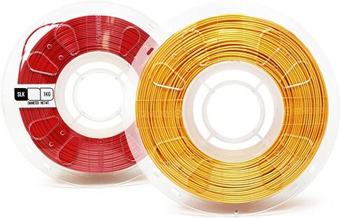 Gizmo Dorks Shiny Silk Filament 1.75mm 1kg Dual Two-Tone Color, Gold Red in Saudi Arabia