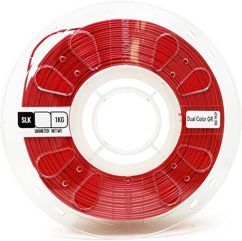 Gizmo Dorks Shiny Silk Filament 1.75mm 1kg Dual Two-Tone Color, Gold Red in Saudi Arabia