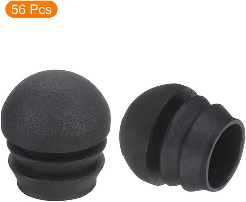uxcell 36 Pcs Round Plastic Plug, Black Tubing End Cap Plugs, 16mm(0.63 Inch) Furniture Legs Pipe Insert, Glide Protection for Chair, Sofa, Table, Shelf in Saudi Arabia