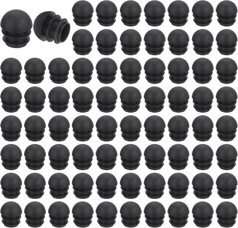 uxcell 36 Pcs Round Plastic Plug, Black Tubing End Cap Plugs, 16mm(0.63 Inch) Furniture Legs Pipe Insert, Glide Protection for Chair, Sofa, Table, Shelf in Saudi Arabia