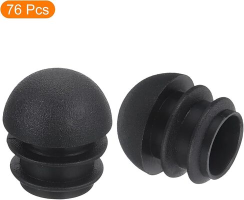 uxcell 36 Pcs Round Plastic Plug, Black Tubing End Cap Plugs, 16mm(0.63 Inch) Furniture Legs Pipe Insert, Glide Protection for Chair, Sofa, Table, Shelf in Saudi Arabia
